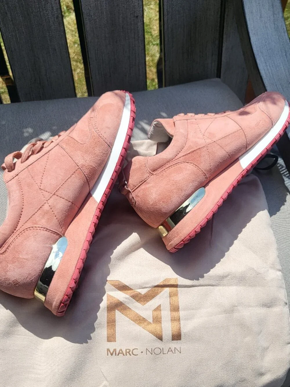 Marc Nolan Ms. Ash Coral Pink Suede Sneakers size 9